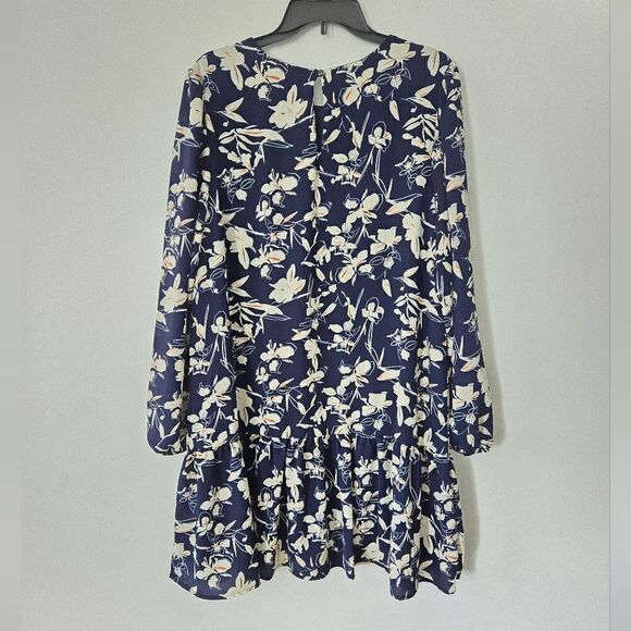 Caslon Floral Print Long Sleeve Drop Waist Minidress - Picture 7 of 7